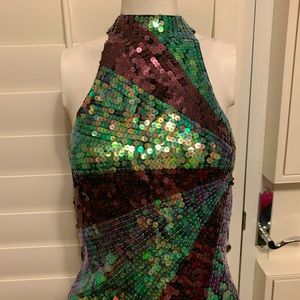 Sequined tank top
